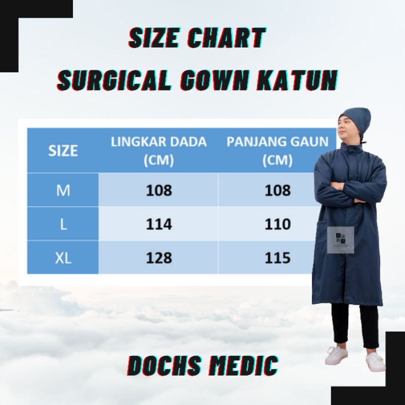 APD Gown / Surgical Gown KATUN WATERPROOF / Gaun APD KATUN WATERPROOF DOCHS MEDIC