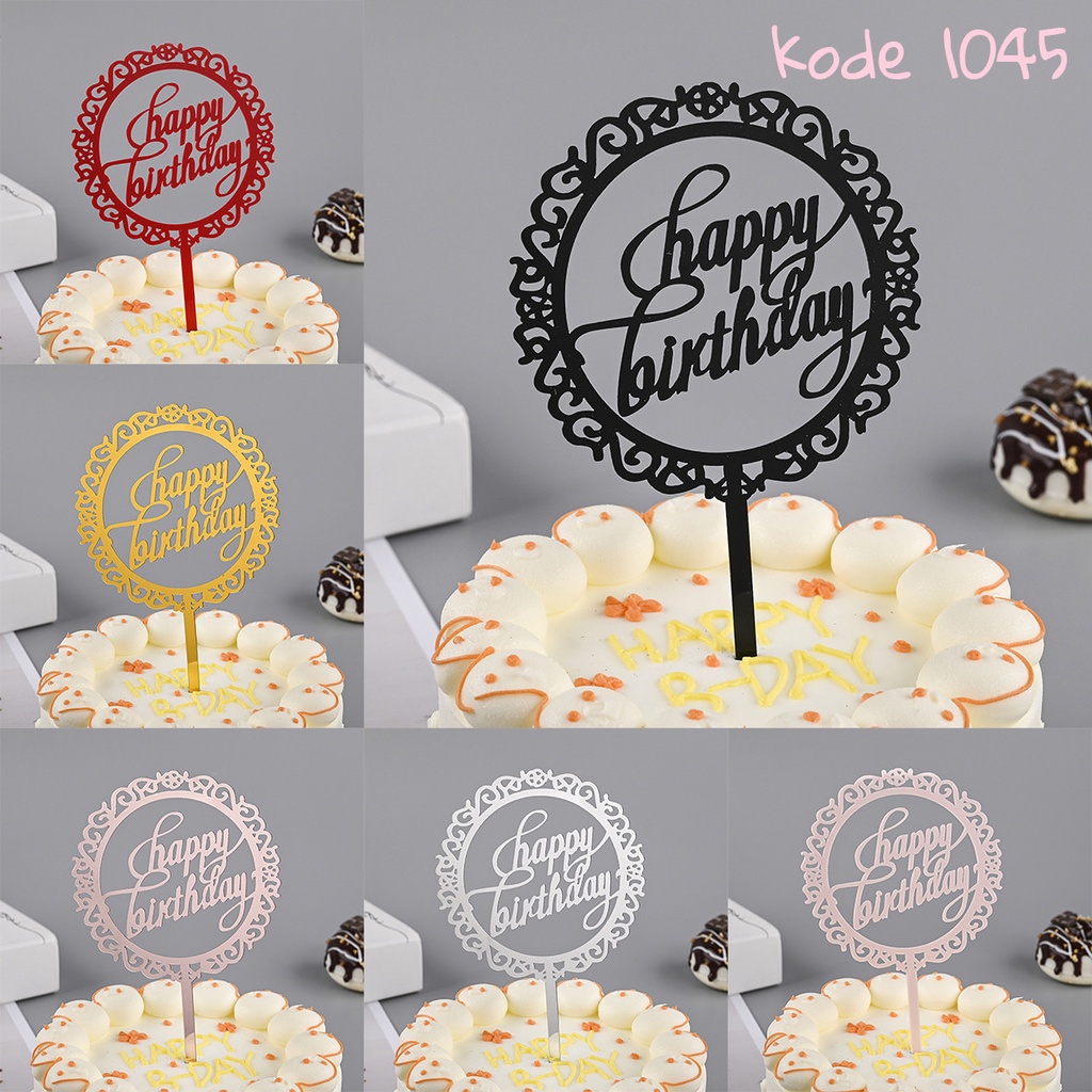 CAKE TOPPER ACRYLIC TUSUKAN KUE ULANG TAHUN HAPPY BIRTHDAY BRIDE TO BE HIASAN KUE CAKE (VIC)