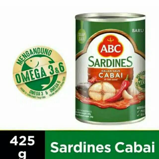 

(425 gr) Sarden ABC Saus Cabai & Saus Tomat