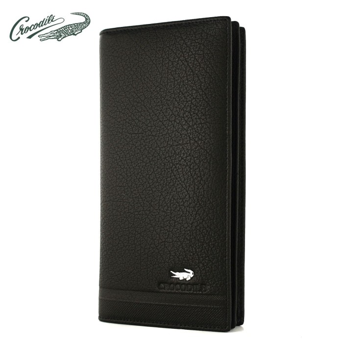 Dompet Pria DOMPET KULIT PRIA PANJANG IMPORT BRANDED | CROCODILE 1210-08 BLACK - 121 (E6K2) Dompet K