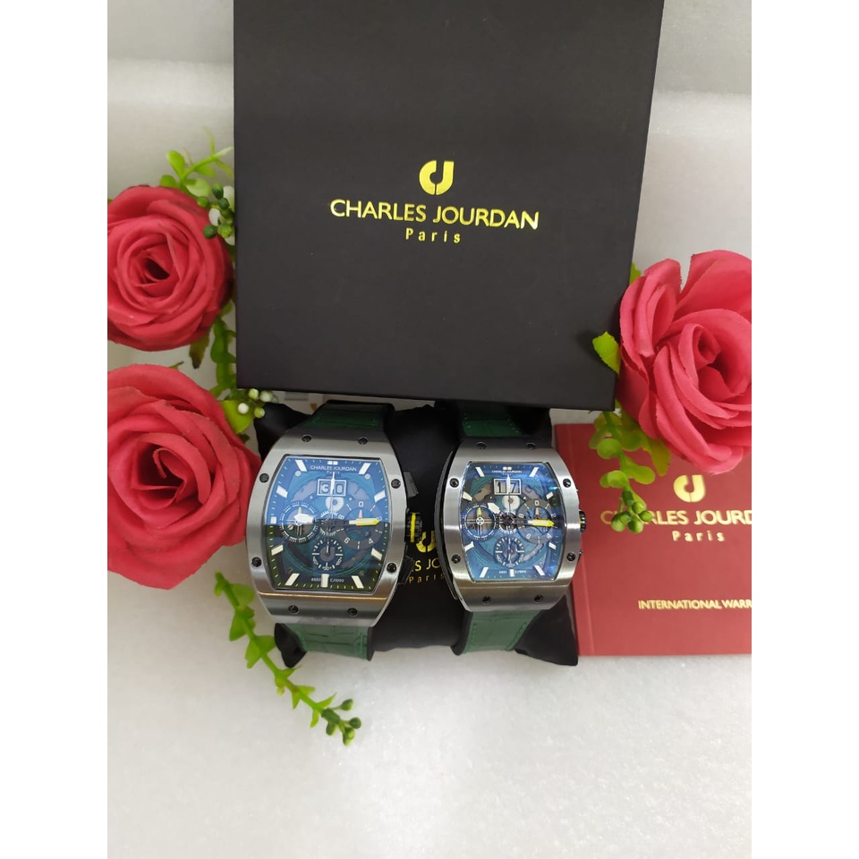 JAM TANGAN COUPLE CHARLES JOURDAN CJ1090  ORIGINAL GARANSI RESMI