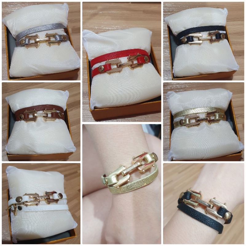 Gelang Premium Quality Model lilit import Gelang tangan kulit Branded Band