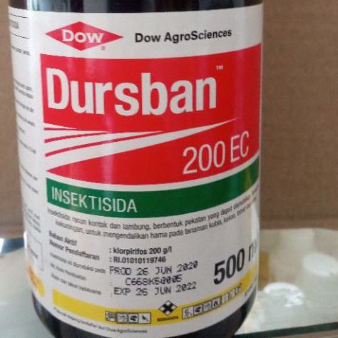 Dursban 250 EC 500ml obat hama tanaman