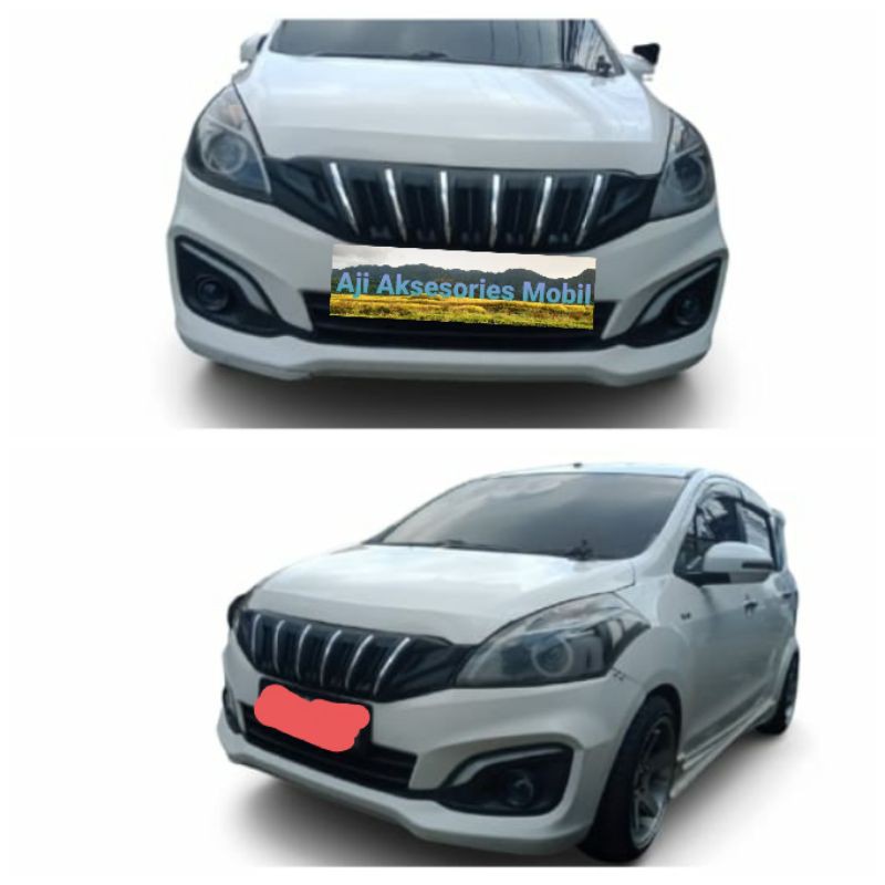 grill Ertiga 2015-2017 model Apollo warna hitam doff list crume