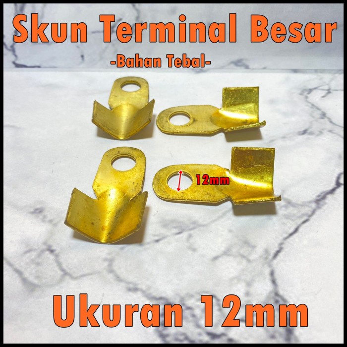 Skun Bulat 12 Mm Skun Aki Skun Ring 12 Mm Terminal Kuningan Tebal