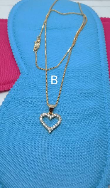 AL39 Kalung xuping wanita lapis emas UK 45 cm