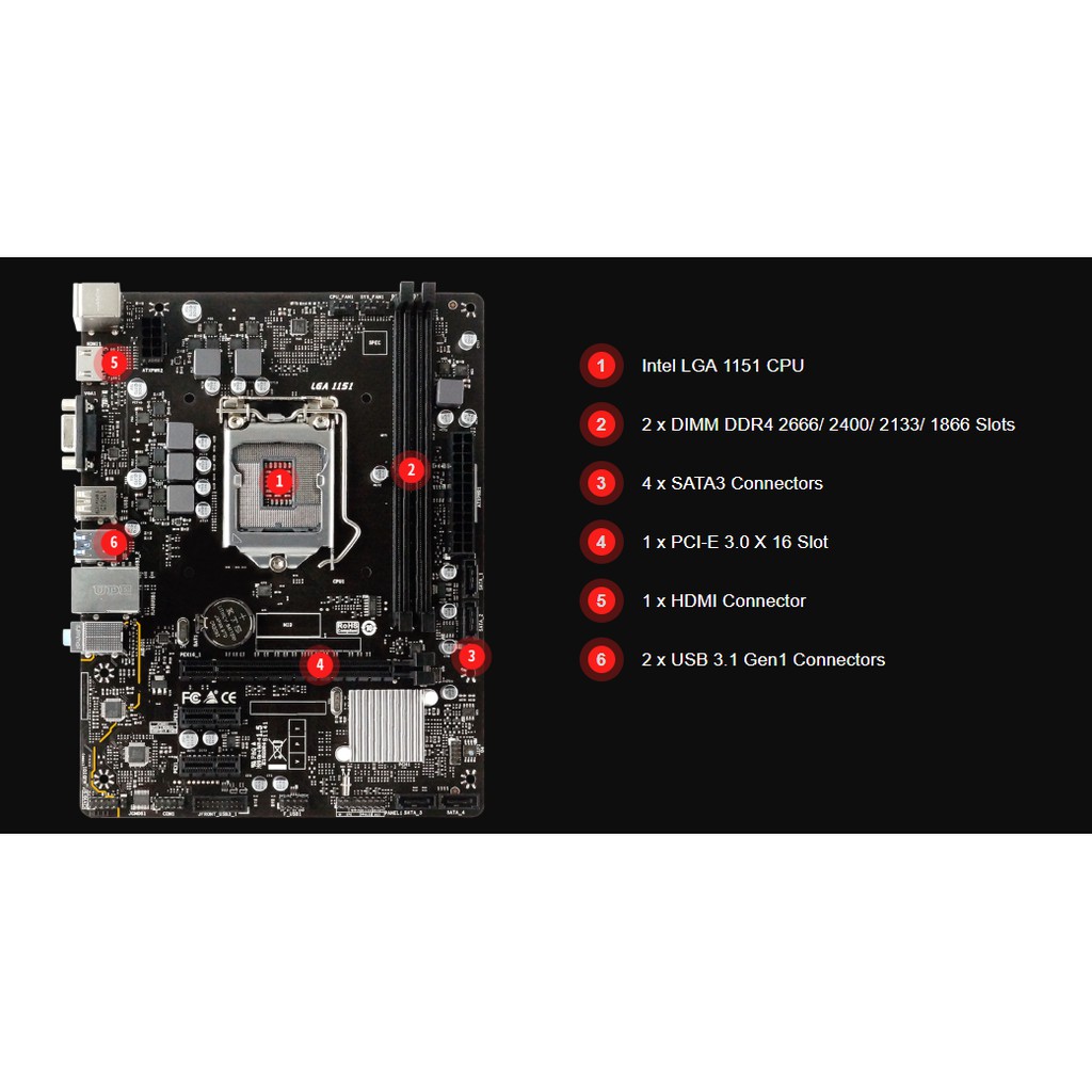 Motherboard biostar micro atx h310mhp intel gen 8 9 h310 lga 1151 ddr4 sata3 usb3.1 4k gigabit - Mainboard