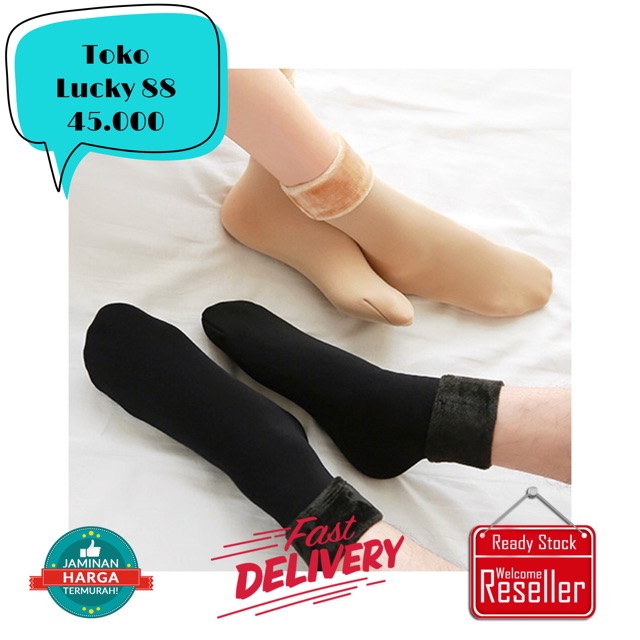 IMPORT MOLLAD Sock Velvet Kaos Kaki Musim Dingin Hangat Lapis Bulu Winter Sock