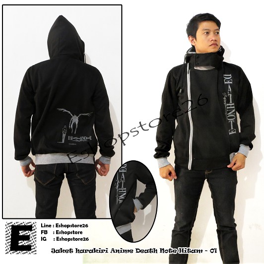 Jaket Harakiri Anime Death Note Hitam