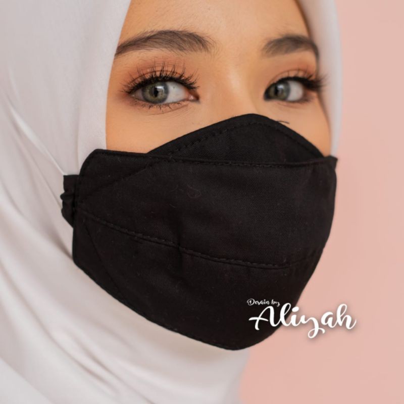 POLOS Masker Hijab Headloop 3 Play 3Ply - Bahan Toyobo Tebal - Tidak Pengap - Antivirus