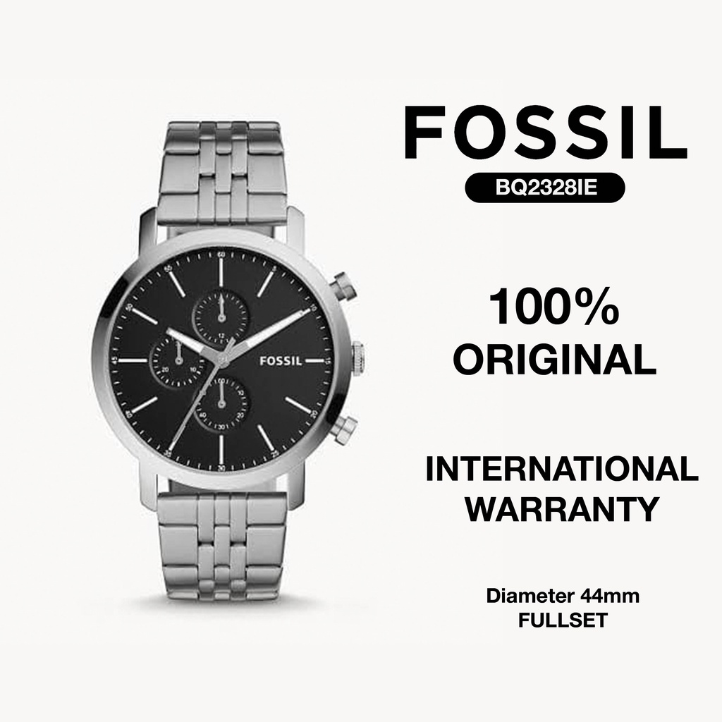 Jam Tangan Pria Dewasa Fossil Man Watch BQ2328IE Anti Air Silver