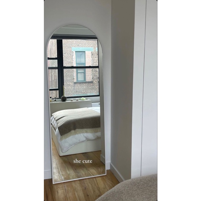 Kaca cermin oval full body standing