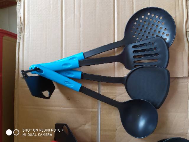 {Garansi termurah}Spatula set isi 4 - turner - slotted turner - soup ladle - skimmer