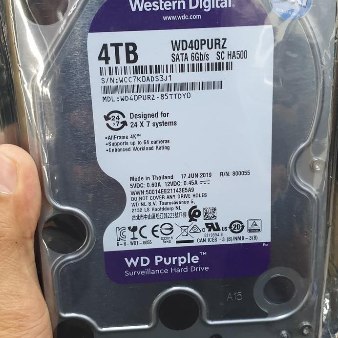 HDD 4TB WD PURPLE RESMI