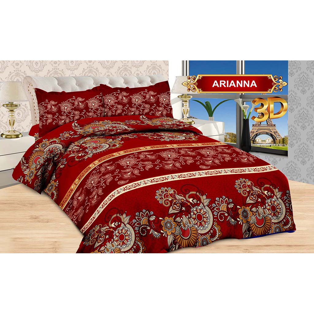 SPREI BONITA 180x200 cm KING DISPERSE 3D KATUN MOTIF BUNGA ARIANNA CITRA NAGITA TORINO ALICIA  NEW M
