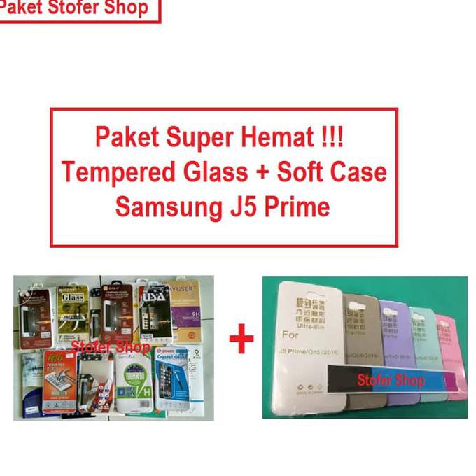 New Paket Softcase + Tempered Glass Samsung J5 Prime / Samsung On 5 2016 Juara