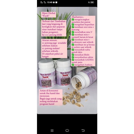 mpot putih herbal by mama zio