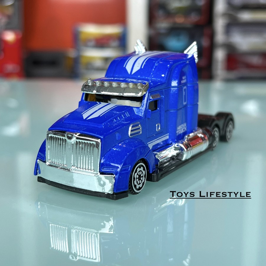 Mobil Truck Diecast Heavy Truck Seperti Transformer Optimus Prime