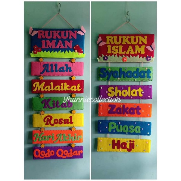Hanging wall rukun islam/rukun iman