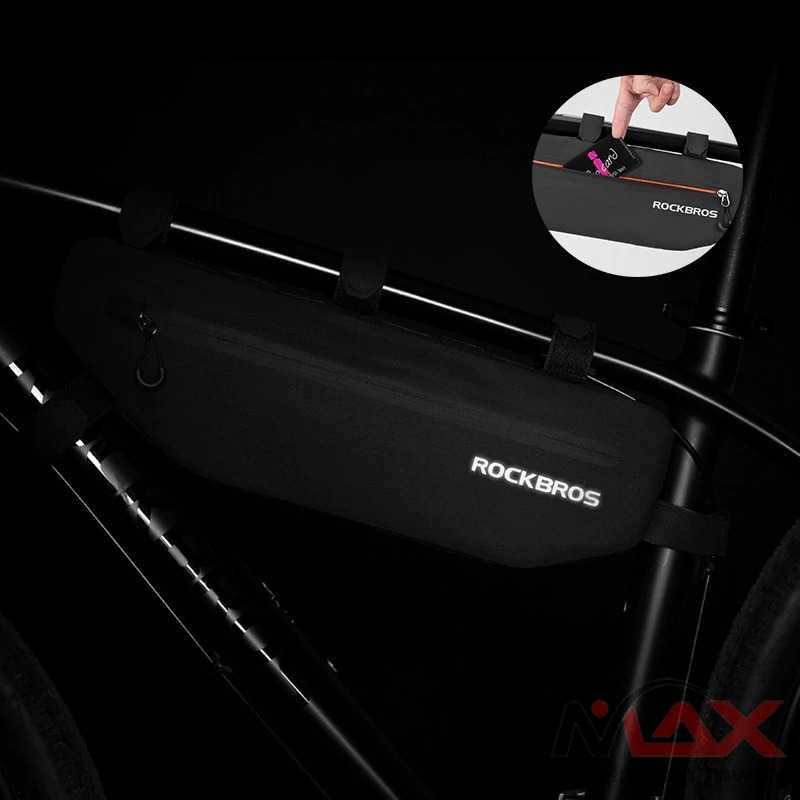 Rockbros Tas Sepeda Frame Segitiga Waterproof Bike Bag - AS-043 Warna Hitam