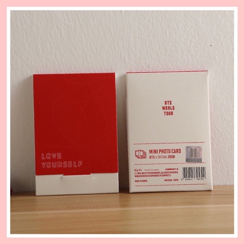 BTS LOVE YOURSELF WORLD TOUR MINI PHOTOCARD UNOFFICIAL