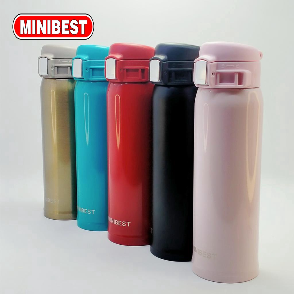 Minibest Thermos Tumbler Stainless Steel 500ml Botol Minum Hot &amp; Cold Vacuum Flask BPA-Free 03,04,05