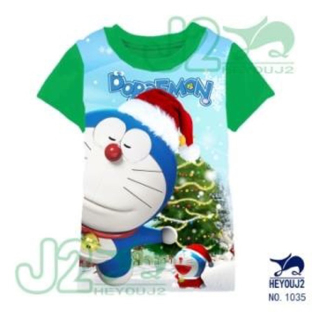 Kaos anak doraemon natal - kaos christmast