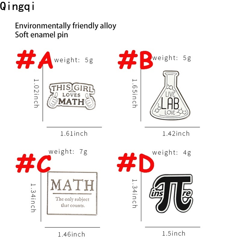 Bros Pin Enamel Desain Kartun Lab Matematika Untuk Hadiah