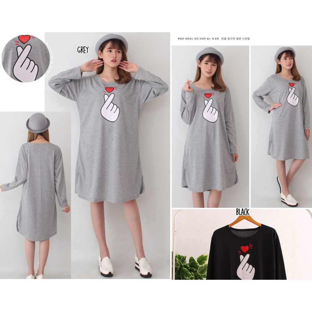 Tunik Babyterry Saranghae | Lengan Panjang | ukuran XXL