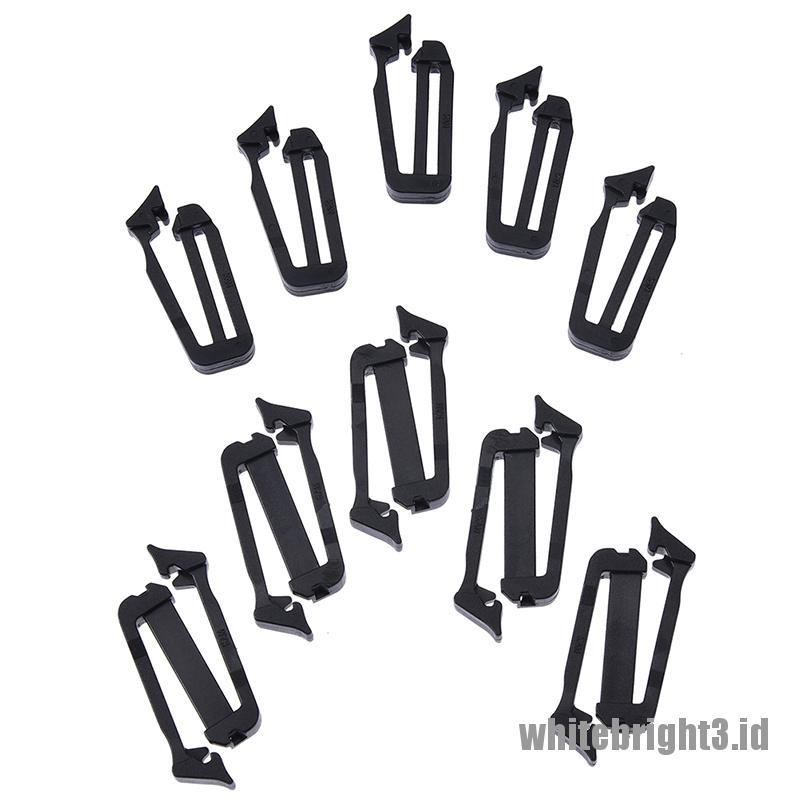 5 Pcs Klip Gesper Tali Sabuk Dapat Disesuaikan Warna Putih Untuk Ransel