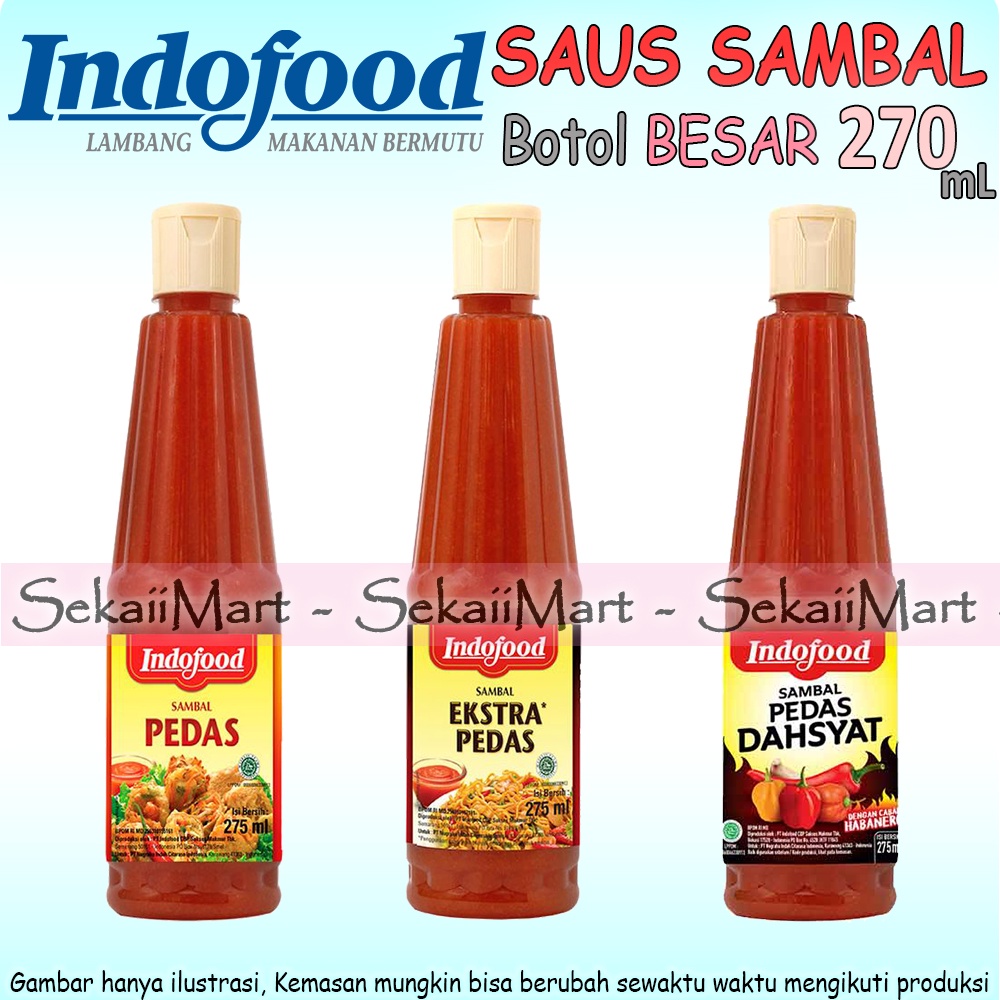 

INDOFOOD Saus Sambal Semua Rasa - Saos Sambel Botol Besar 270ml