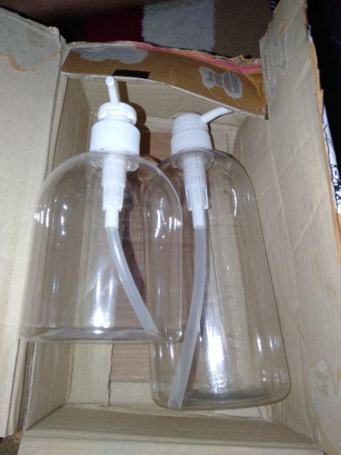 Botol Bening Dan Hdpe Tutup Pump Ukuran 1000 Ml