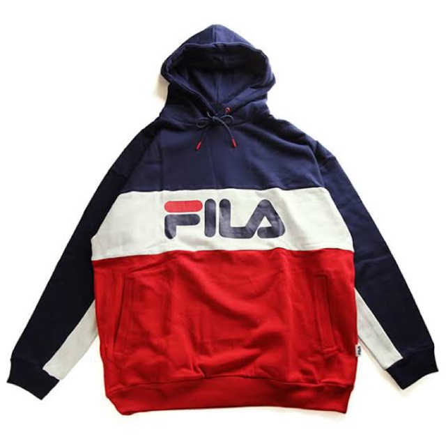 fila tri color hoodie