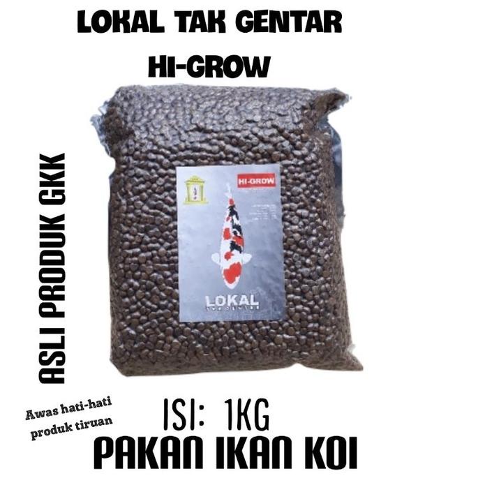[PROMO QRH96] pakan ikan koi lokal tak gentar LTG higrow size 5mm 1kg Terlaku.