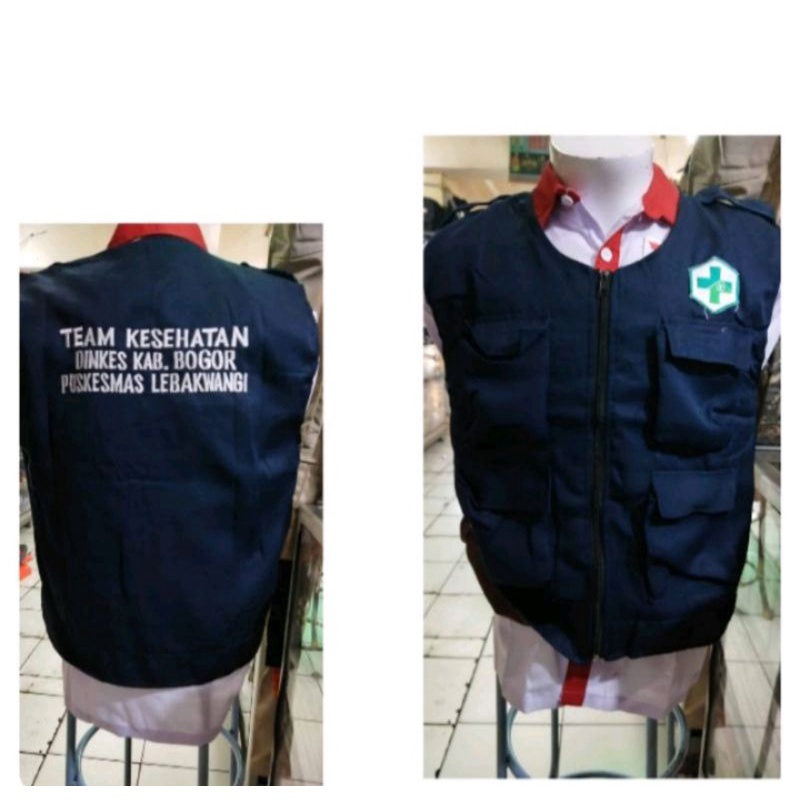 rompi tim kesehatan#biru navy#rompi dinkes#rompi vaksinator