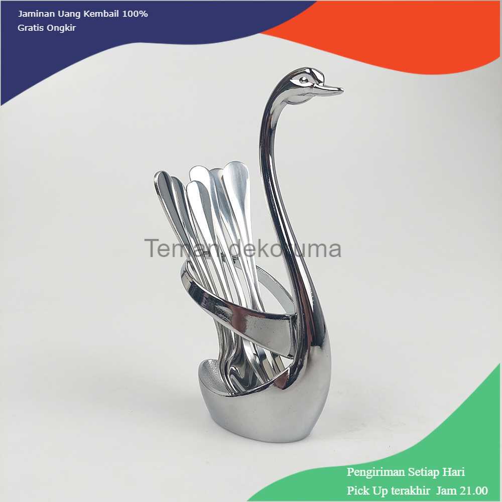 TD-DPR EWIN Sendok Garpu Elegant Swan Flatwares Base Stainless Steel - NP311