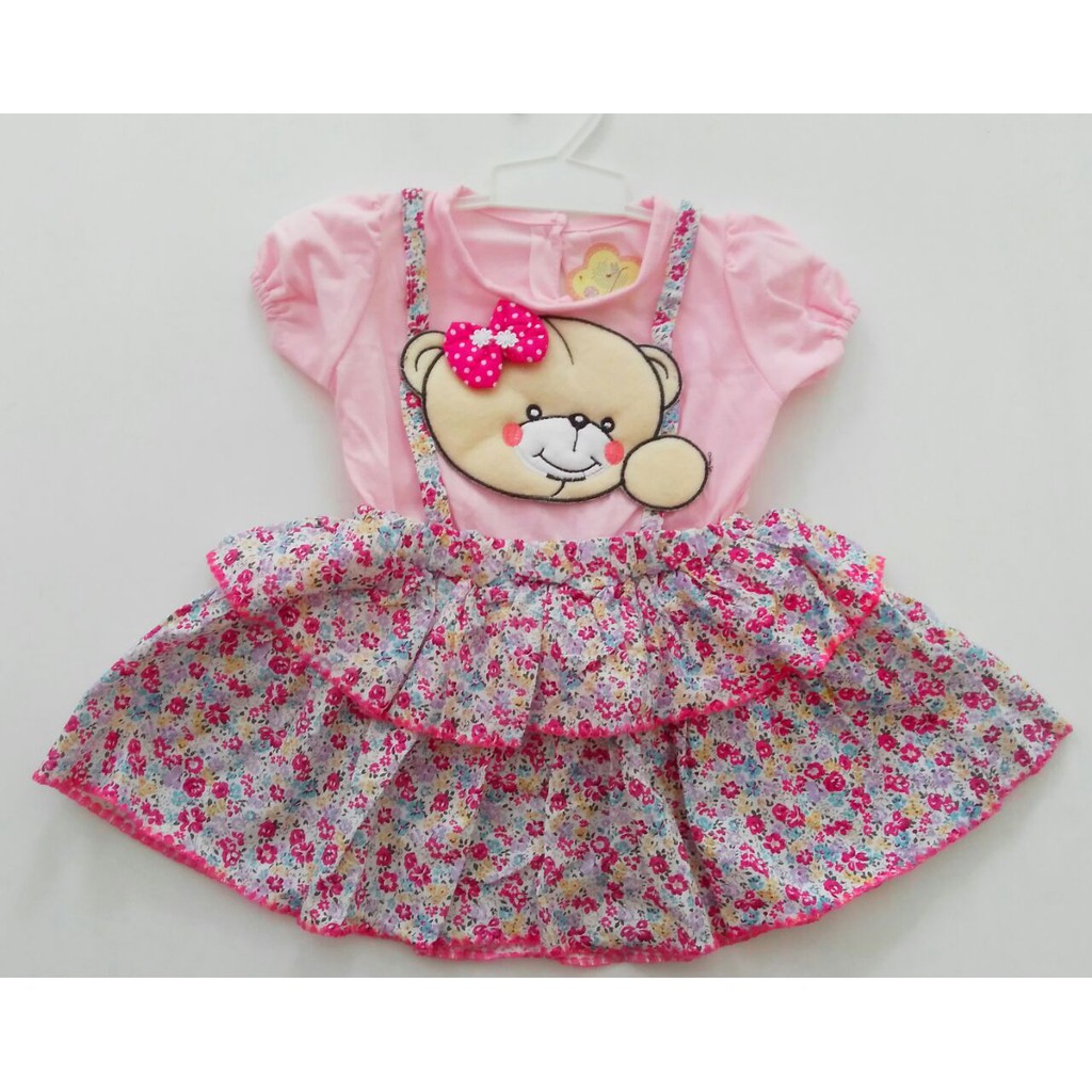 dress baju bayi LALA BEAR (3-12bln)