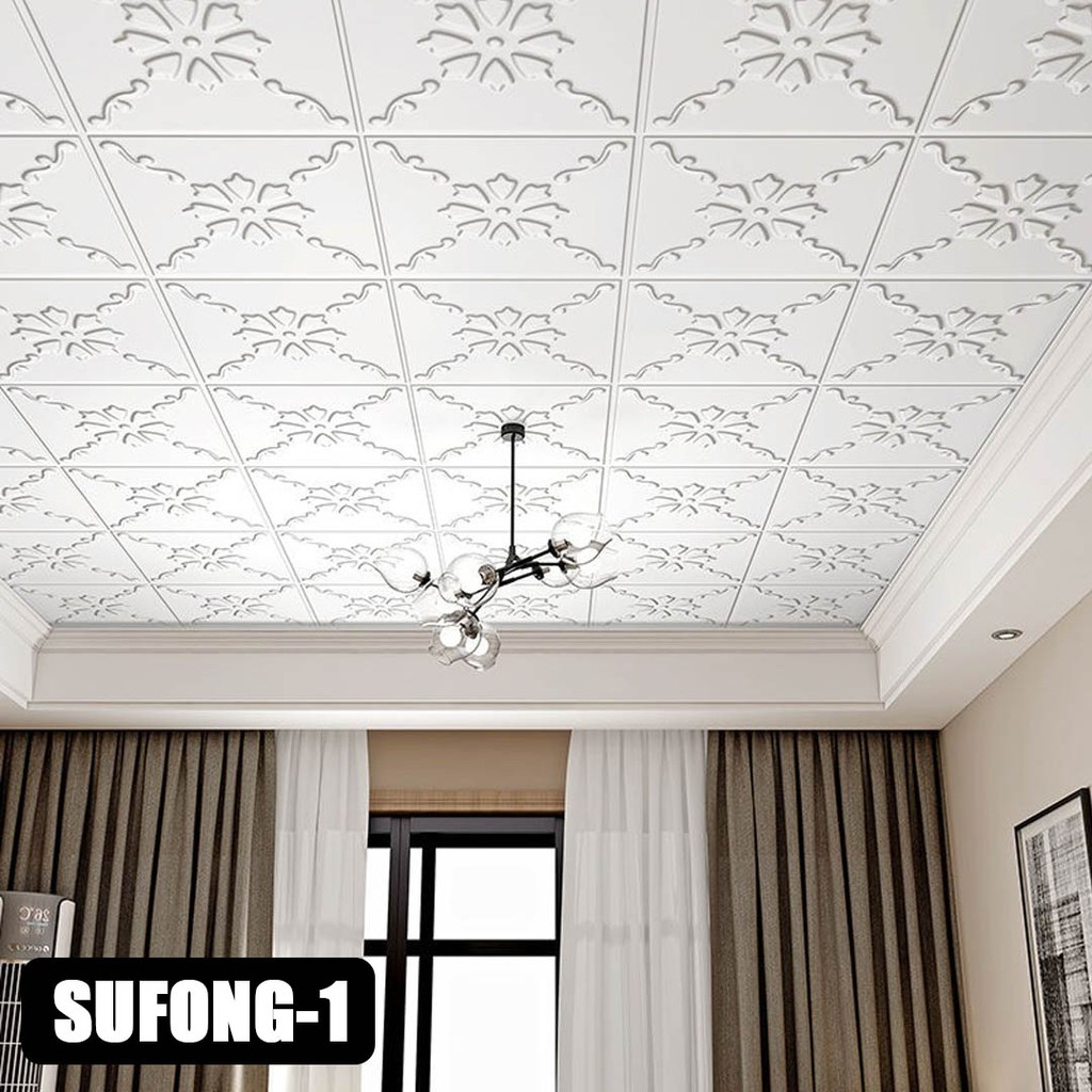 Wallpaper 3D FOAM / Wallpaper Dinding 3D Motif Foam Batik Bunga More High Quality / Wallfoam 3D-2