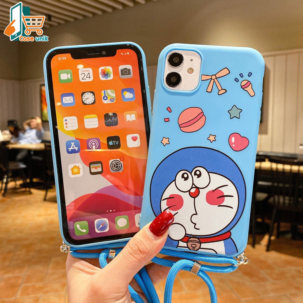 SS159 softcase slingcase lanyard DORAEMON samsung a01 m01 core j2 grand prime a10 m10 a10s m01s A12 CS2358