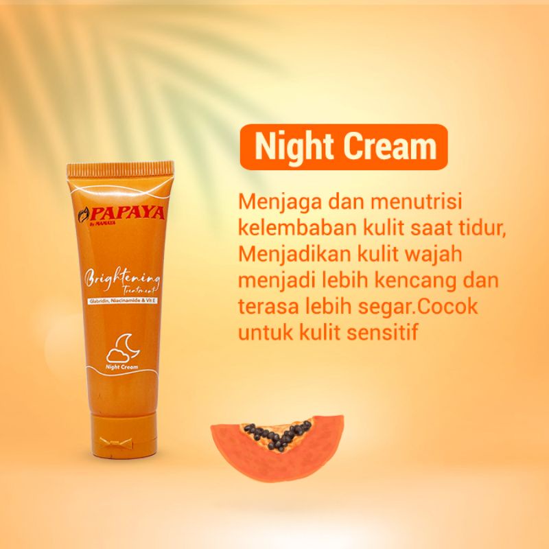 ❤ RATU ❤ Papaya Brightening Treatment Day &amp; Night Cream By Mamaya ( BPOM✔️)