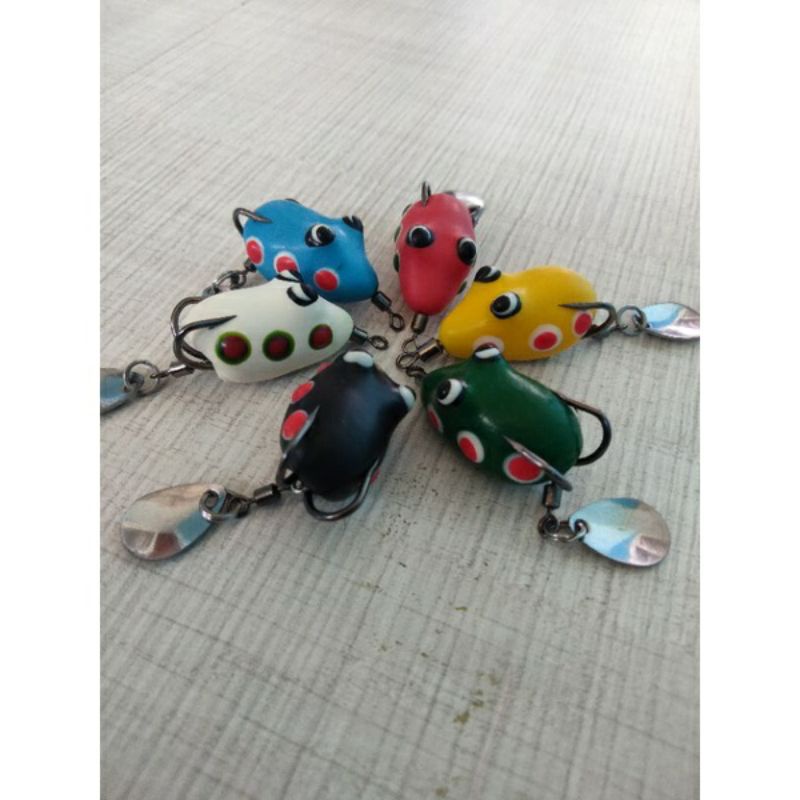 umpan pancing soft frog mini 2,3cm umpan tiruan bentuk kodok