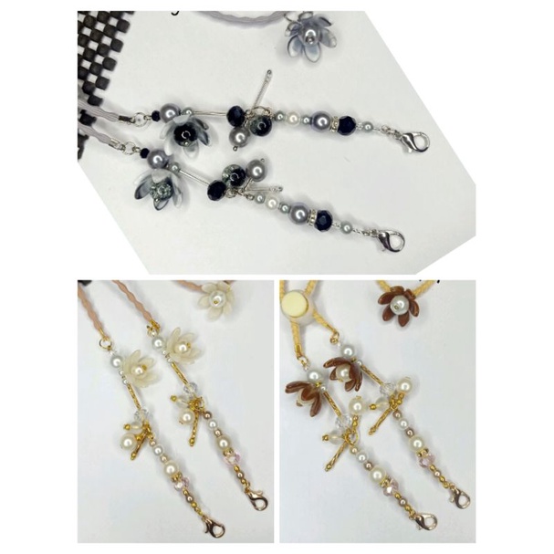 Strap Masker SIMPLY | pengait hijab 2in1 kekinian | kristal ceko | tali kalung serut | adjustable