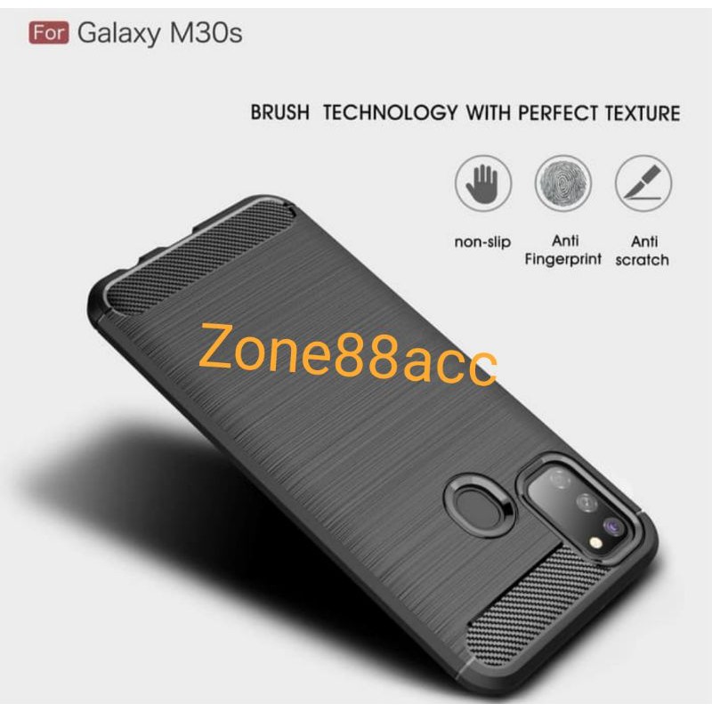 SAMSUNG M30S SAMSUNG M21 Silicon Case Softcase iPAKY Carbon Casing Cover TPU