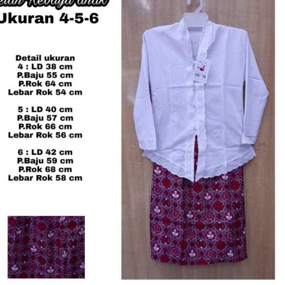Paling Disukai.. Stelan Kebaya sekolah anak sd kelas 1/6