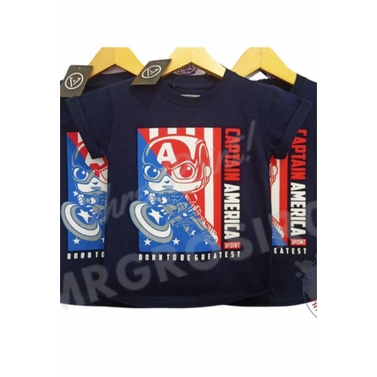 Kaos Anak Cowok Biru Navy Captchibi