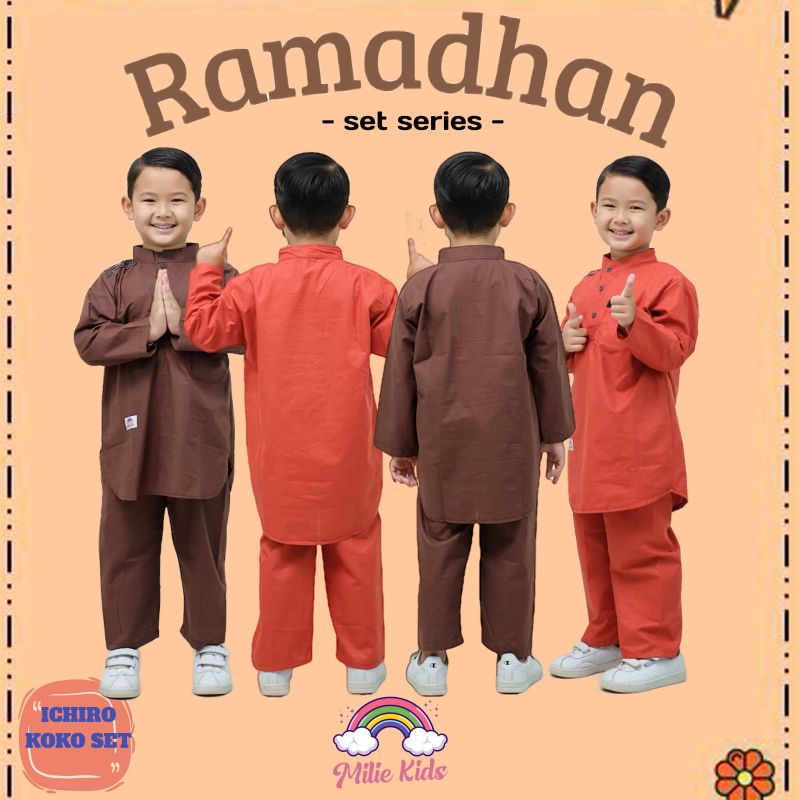 Kiyoko Ichiro Koko Kids Set By MILIE KIDS • Baju Setelan Koko Taqwa Anak Laki laki Cowok Muslim