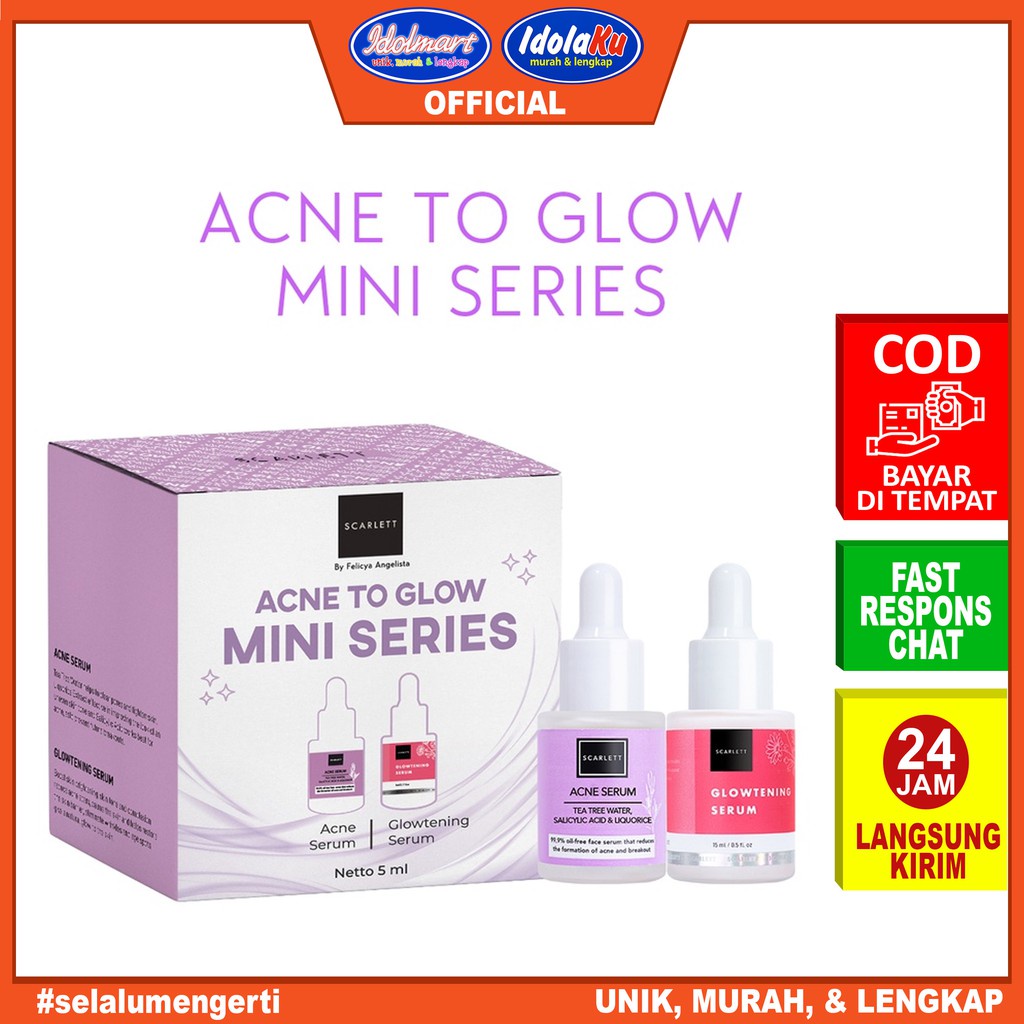 IDOLAKU Scarlett Whitening Acne Serum to Glow Mini Series