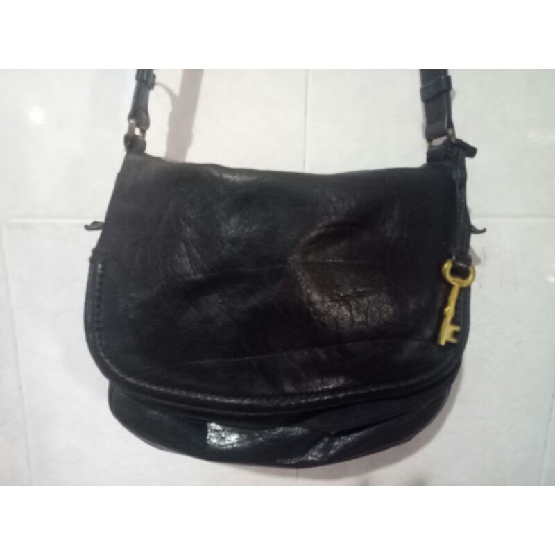 tas fossil hitam preloved