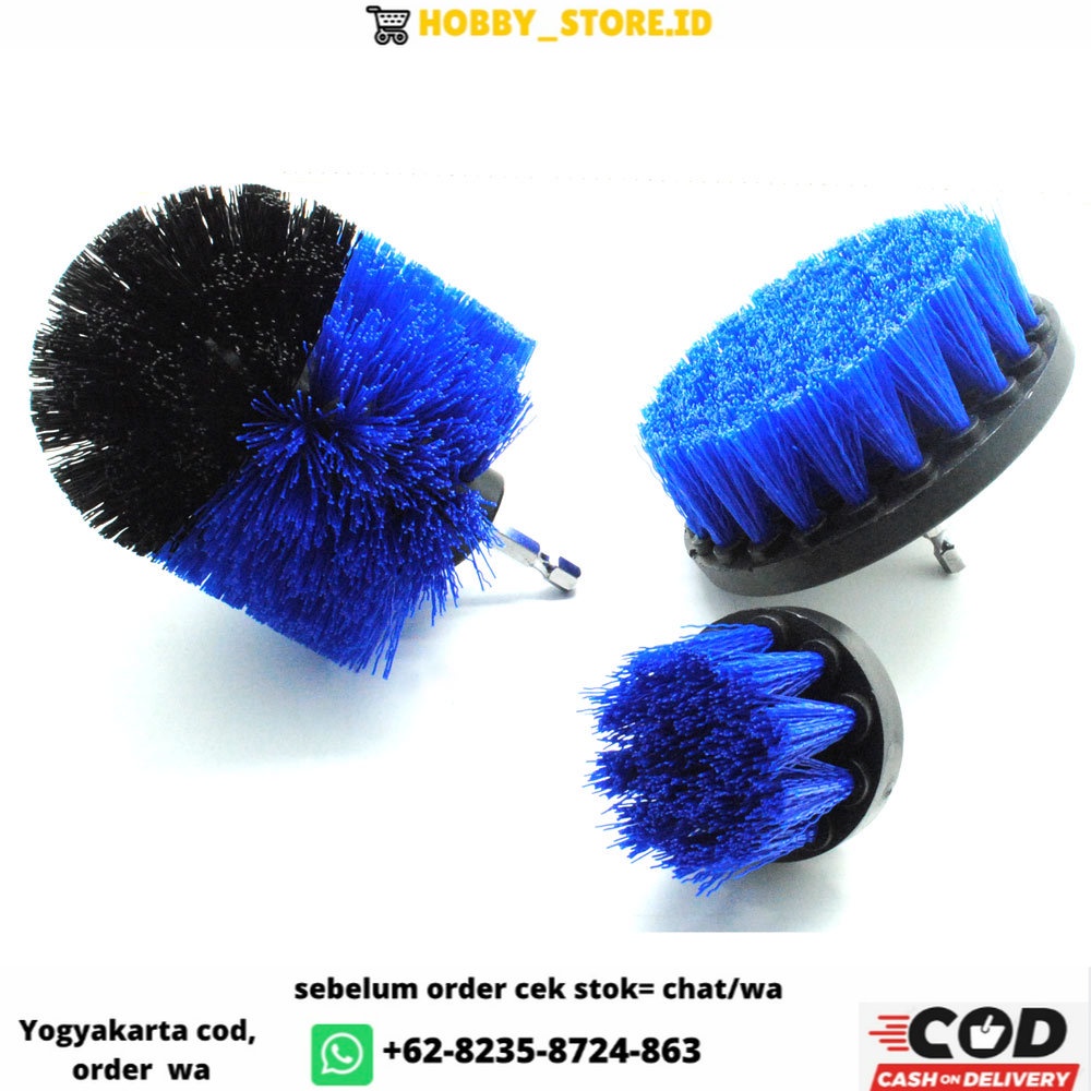 Kepala Sikat Bor Elektrik Power Cleaning Head 3 PCS