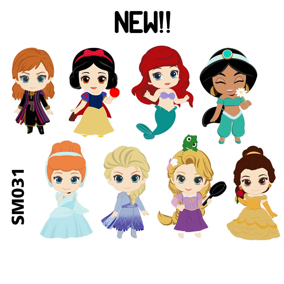 STIKER MOTIF PRINCESS MINI IMUT
